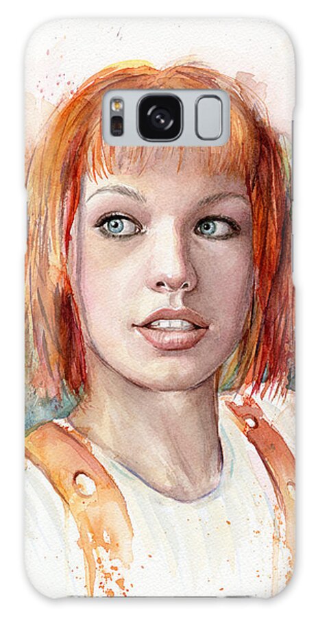 The Fifth Element Galaxy Case featuring the painting Leeloo by Olga Shvartsur