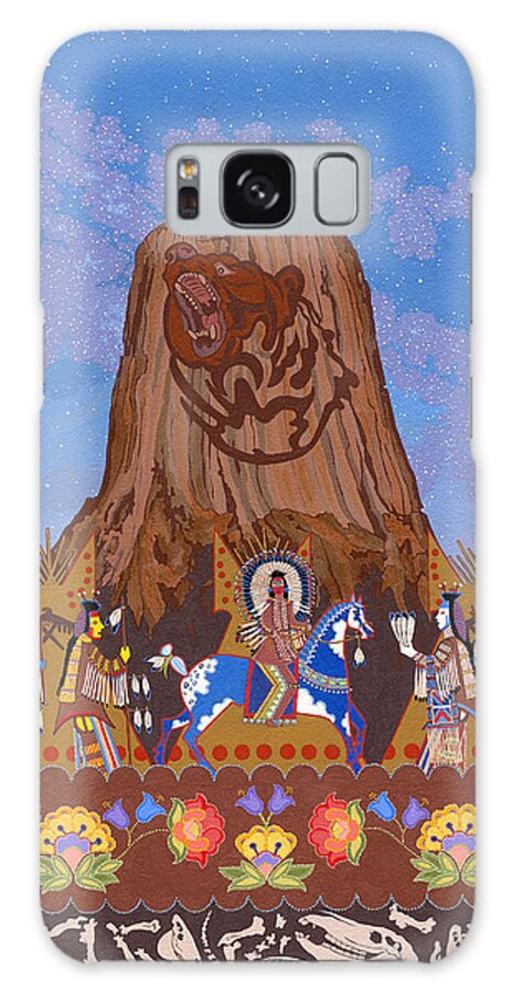 America Galaxy Case featuring the painting Legend of Bear's Tipi by Chholing Taha