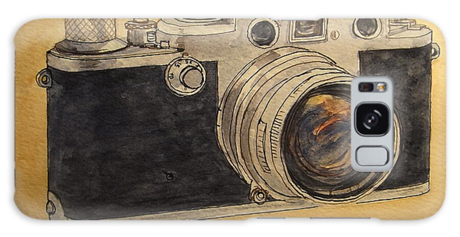 Leica Galaxy Case featuring the painting Leica IIIf by Juan Bosco