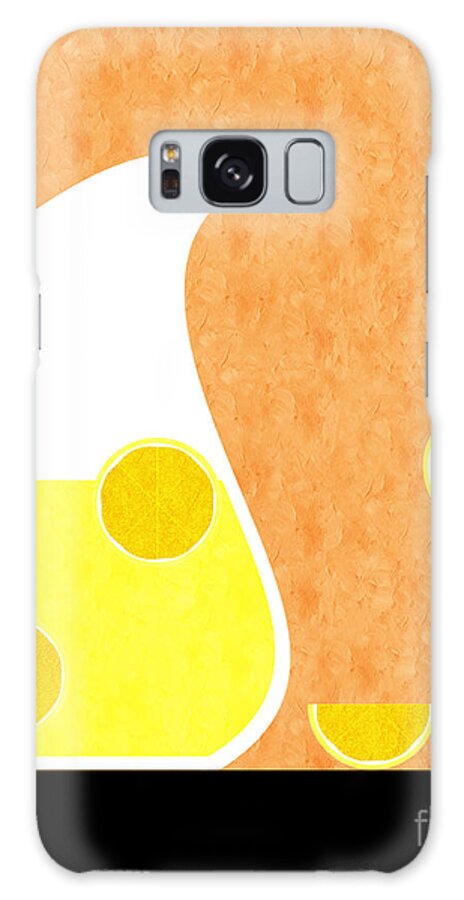 Lemonade Galaxy Case featuring the digital art Lemonade And Glass Orange by Andee Design
