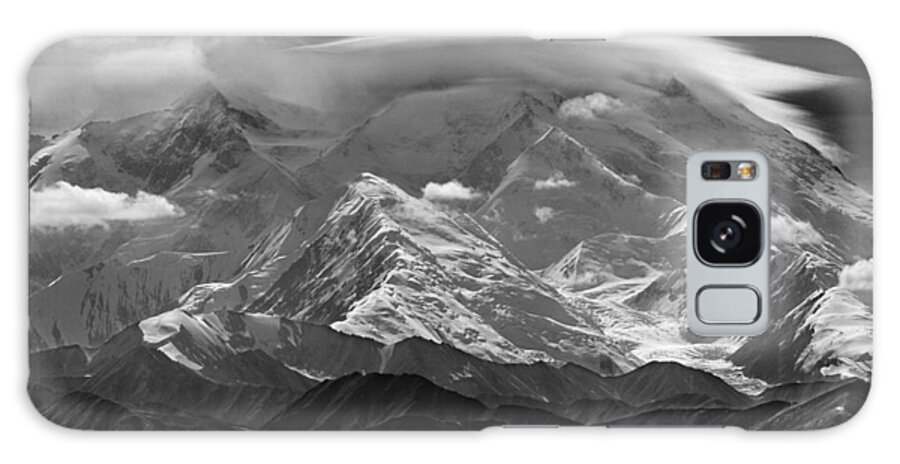 Telephoto Galaxy Case featuring the photograph 101366-Lenticular Cloudcap over Mt. Mckinley by Ed Cooper Photography