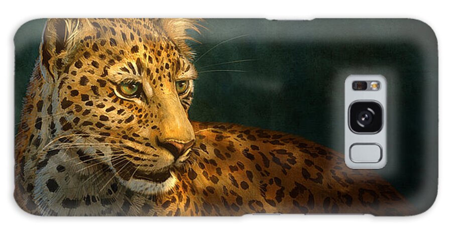 Leopard Galaxy Case featuring the digital art Leopard by Aaron Blaise
