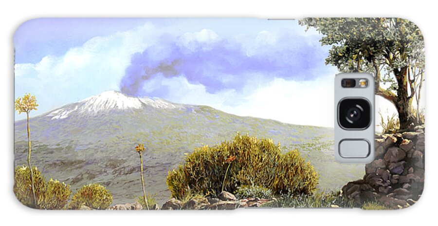Volcano Galaxy Case featuring the painting l'Etna by Guido Borelli