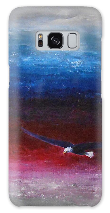 Abstract Galaxy Case featuring the painting Letting go by Jane See