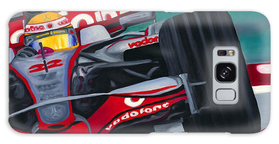 Lewis Hamilton Galaxy Case featuring the painting World Champion Pop by Ran Andrews