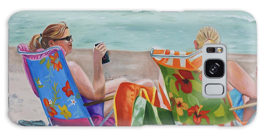 Beach Galaxy Case featuring the painting Ladies' Beach Retreat by Jill Ciccone Pike