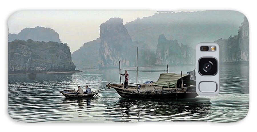 Vietnam Galaxy Case featuring the photograph Life on Ha Long Bay I by Chuck Kuhn