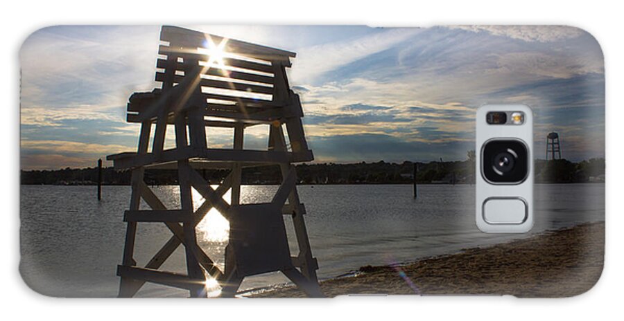Lifeguard Tower Galaxy Case featuring the photograph Lifeguard Stand Silhouette by Kirkodd Photography Of New England