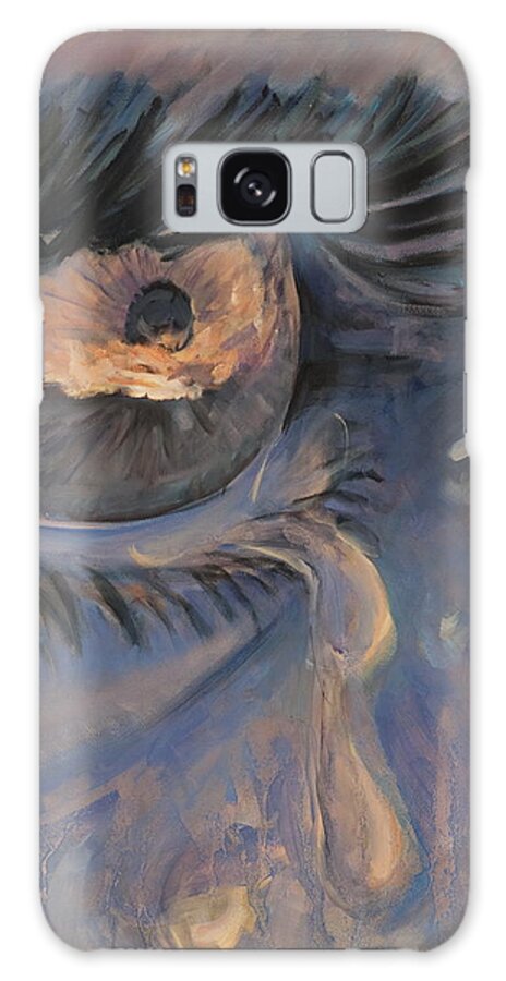Eye Galaxy Case featuring the painting Light falling from the eyes by Marco Busoni