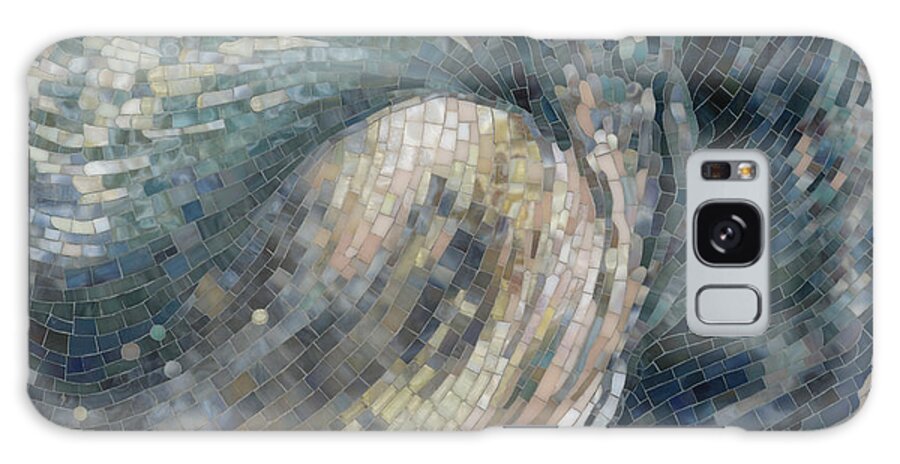 Glass Mosaic Galaxy Case featuring the painting Light Wave by Mia Tavonatti