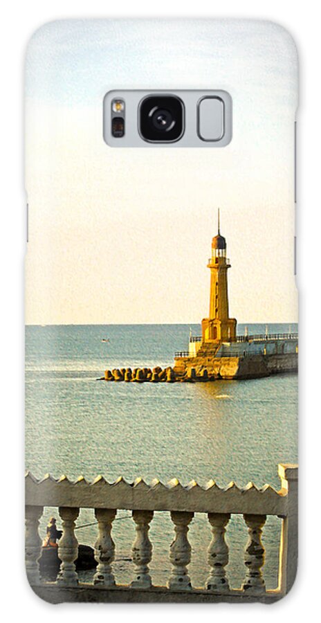 Lighthouse In The Montaza Complex Galaxy Case featuring the photograph Lighthouse - Alexandria Egypt by Mary Machare