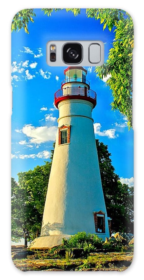 Architecture Galaxy Case featuring the photograph Lighthouse at Marblehead by Nick Zelinsky Jr