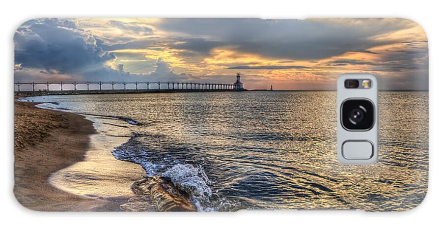 Hdr Galaxy Case featuring the photograph Lighthouse Drama by Scott Wood
