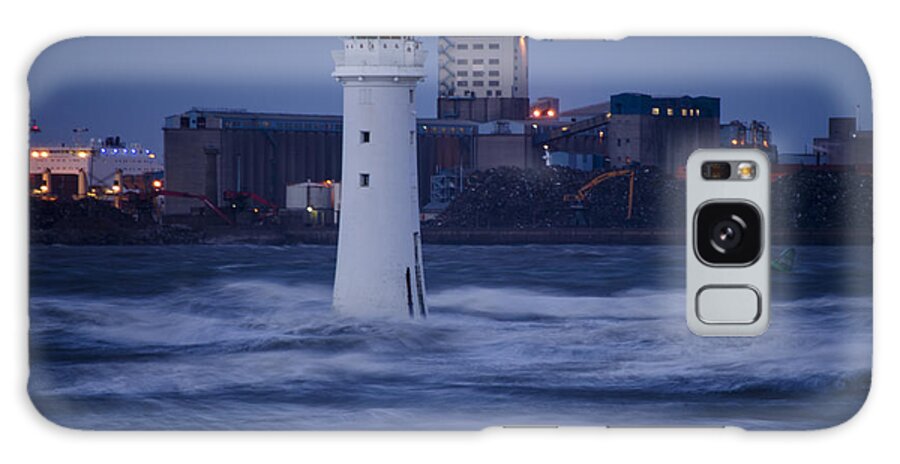 Lighthouse Galaxy Case featuring the photograph Lighthouse in the Storm by Spikey Mouse Photography