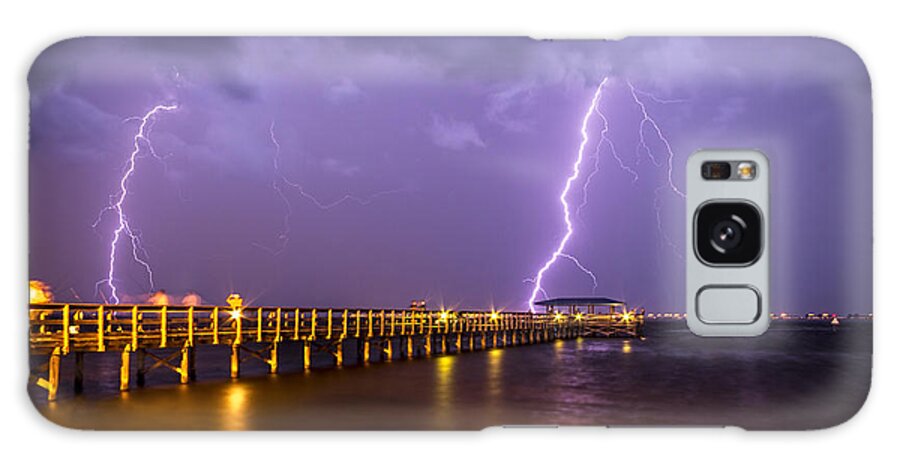 Tampa Bay Galaxy Case featuring the photograph Lightning at the Pier by Marvin Spates