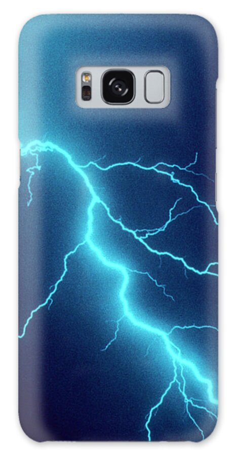 New Mexico Galaxy Case featuring the photograph Lightning Bolt Striking by Lyle Leduc