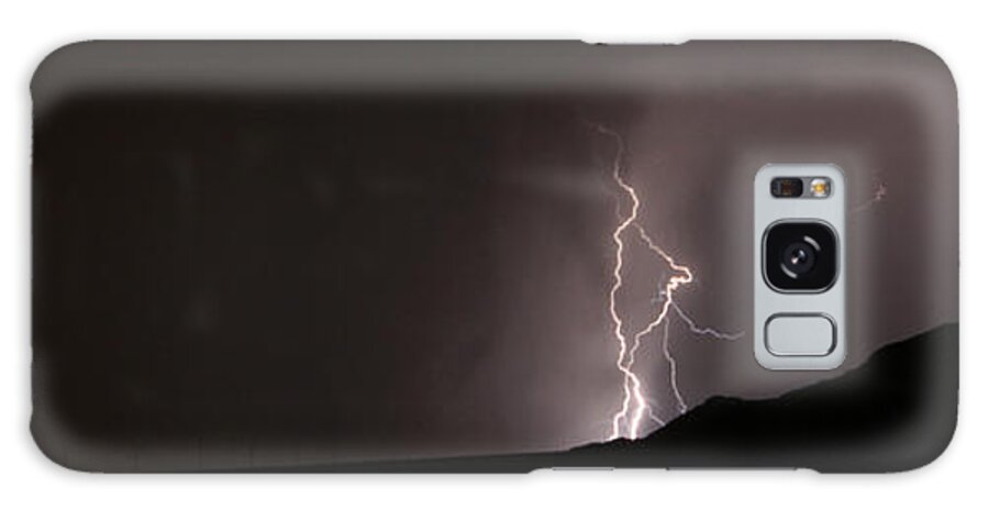 Lightning Galaxy Case featuring the photograph Lightning on the hill. by Balanced Art