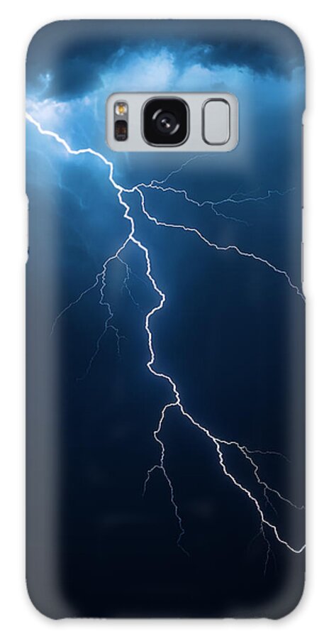 Lightning Galaxy Case featuring the photograph Lightning with cloudscape by Johan Swanepoel