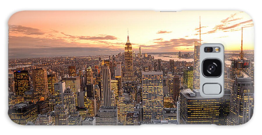 Nyc Galaxy Case featuring the photograph Lights in the Sunset by Stacey Granger