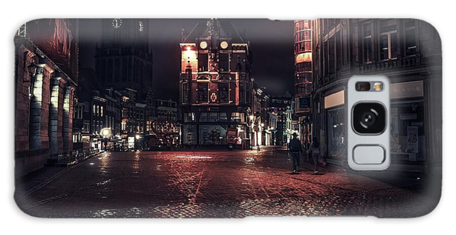 Netherlands Galaxy Case featuring the photograph Lights of Night Utrecht 1. Netherlands by Jenny Rainbow