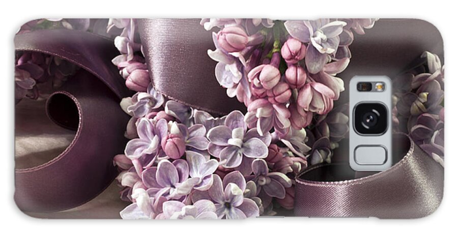Pink Lilac Galaxy Case featuring the photograph Lilac And Ribbon Curls by Sandra Foster