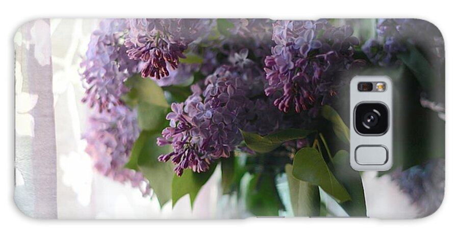 Lilacs Galaxy Case featuring the photograph Lilac Morning by Linda Mishler