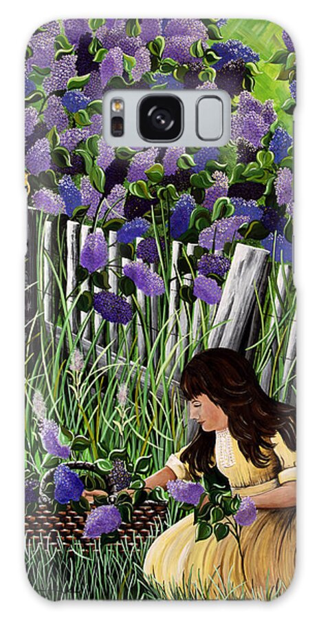 Lilacs Galaxy S8 Case featuring the painting Lillian's Lilacs by Jennifer Lake