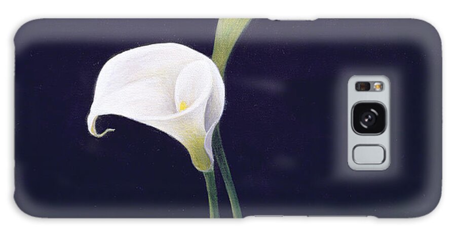 White; Lilies; Still Life; Flower Galaxy Case featuring the painting Lily by Lincoln Seligman