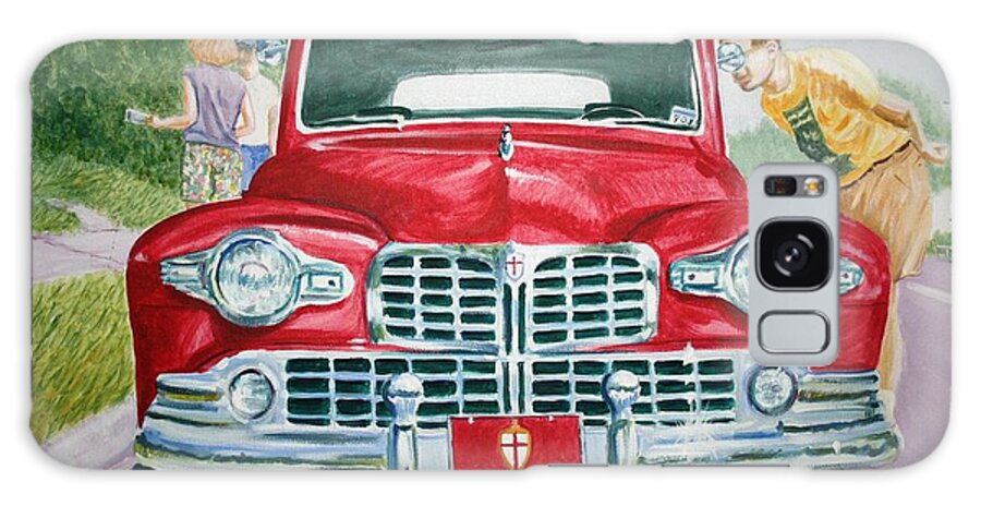 Transportation Galaxy Case featuring the painting Lincoln in Red by Stacy C Bottoms