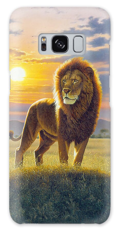 Animal Galaxy Case featuring the photograph Lion by MGL Meiklejohn Graphics Licensing