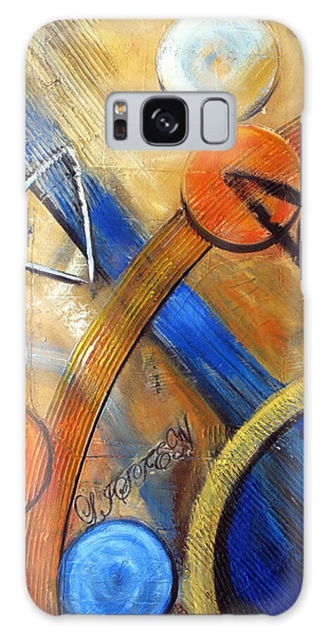 Musical Features Galaxy Case featuring the painting Listen to the Music by Roberta Rotunda