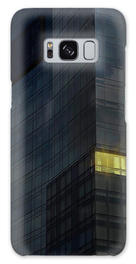 Office Galaxy Case featuring the photograph Lit Office In A Dark Building by Buena Vista Images