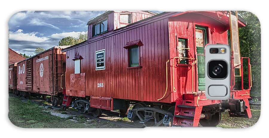 Guy Whiteley Photography Galaxy Case featuring the photograph Little Red Caboose by Guy Whiteley