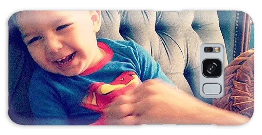 Ljubav Galaxy Case featuring the photograph #little #superman #baby #babyboy #love by Nevena Krsmanovic