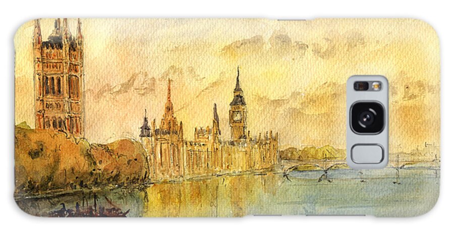 London Galaxy Case featuring the painting London Thames River by Juan Bosco