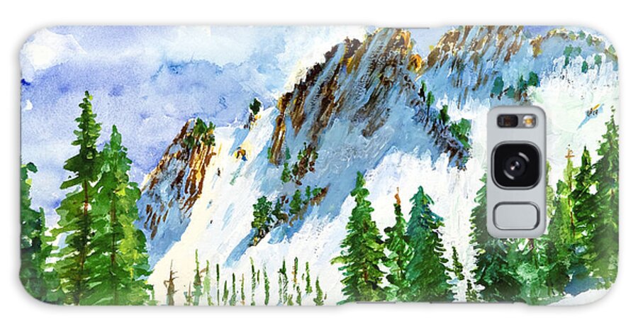 Mountains Galaxy Case featuring the painting Lone Tree in the Afternoon by Walt Brodis