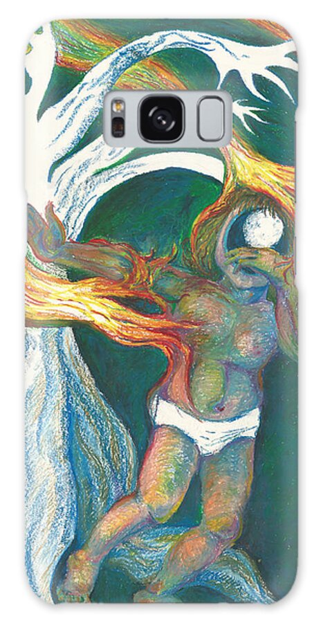 Loneliness Galaxy Case featuring the painting Loneliness and Fear by Melinda Dare Benfield