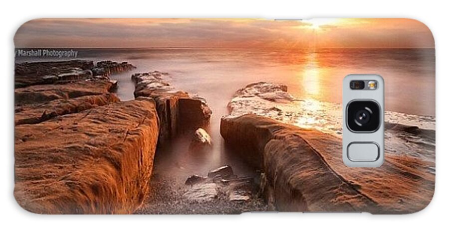  Galaxy Case featuring the photograph Long Exposure Sunset At A Rocky Reef In by Larry Marshall