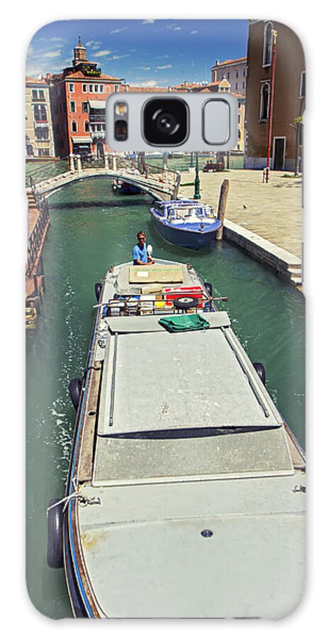 Italy Galaxy S8 Case featuring the photograph Longboat in Venice by Rick Starbuck