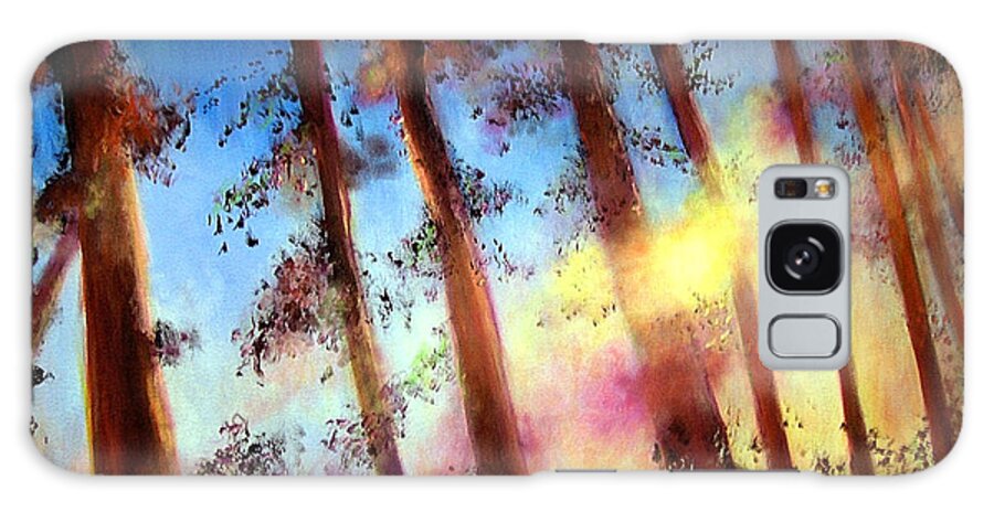 Trees Galaxy S8 Case featuring the painting Looking Through the Trees by Alison Caltrider