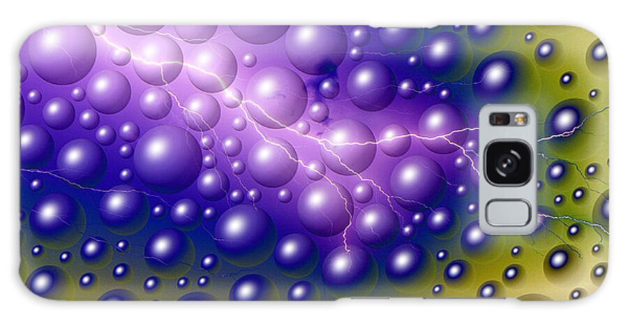 Purple Abstract Galaxy Case featuring the mixed media Lost In Space by Tom Druin