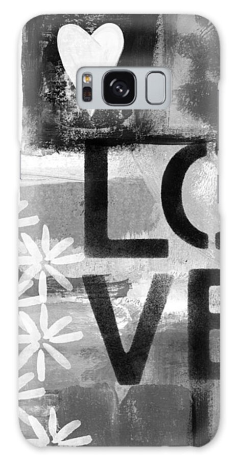 Love Galaxy Case featuring the painting Love- abstract painting by Linda Woods