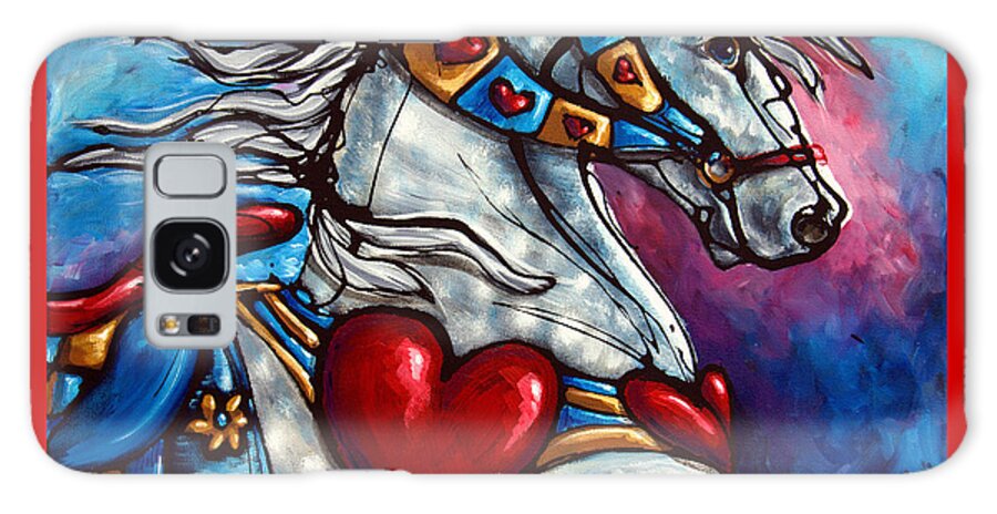 Horse Galaxy Case featuring the painting Love Makes the World go Round by Jonelle T McCoy