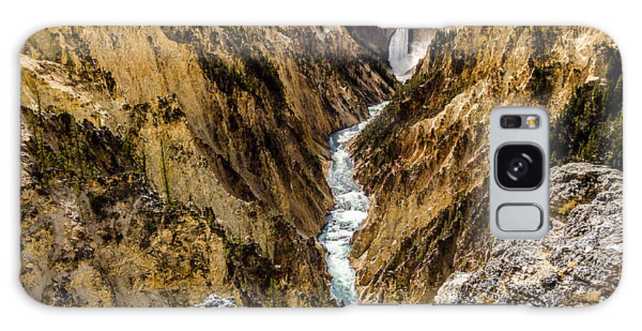 Yellowstone Galaxy Case featuring the photograph Lower Falls Of The Yellowstone River by Debra Martz