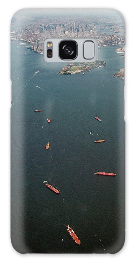 Manhattan Galaxy Case featuring the photograph Lower Manhattan and New York Bay by Greg Reed