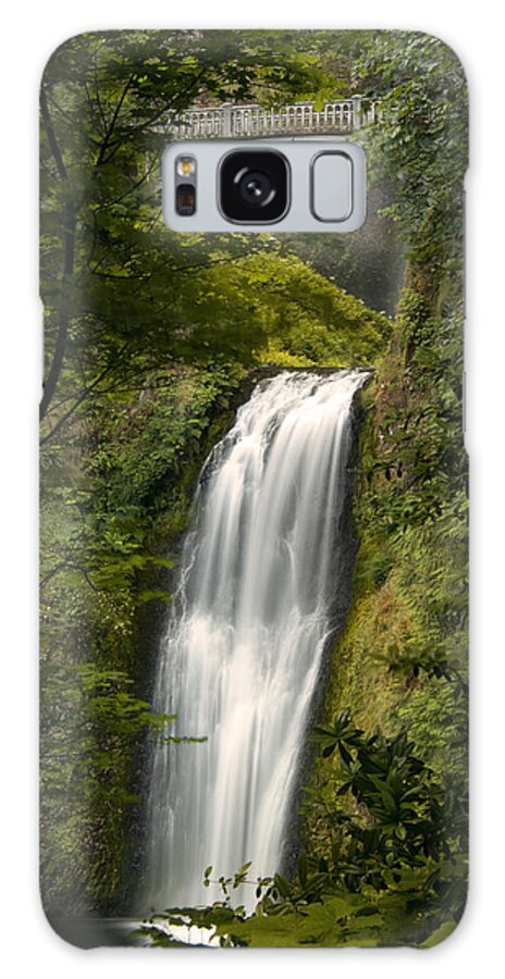Bridge Galaxy S8 Case featuring the photograph Lower Multnomah Falls by Jon Ares