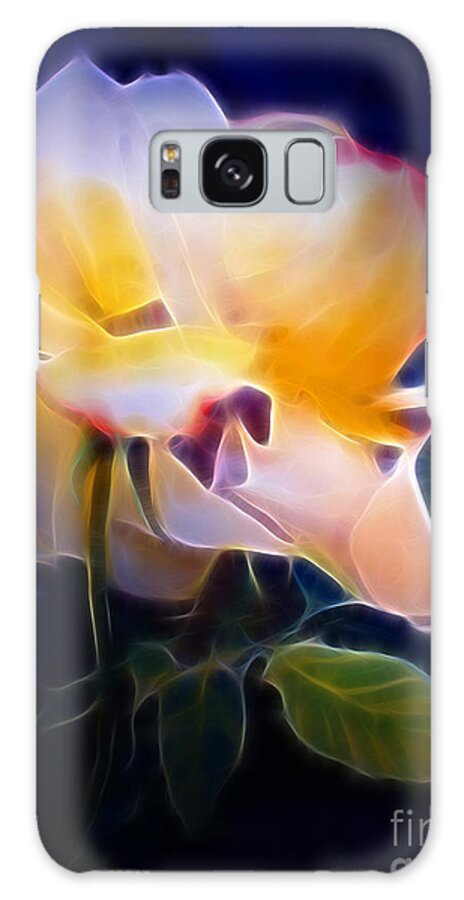 Floral Galaxy Case featuring the painting Loy's Rose by Francine Dufour Jones