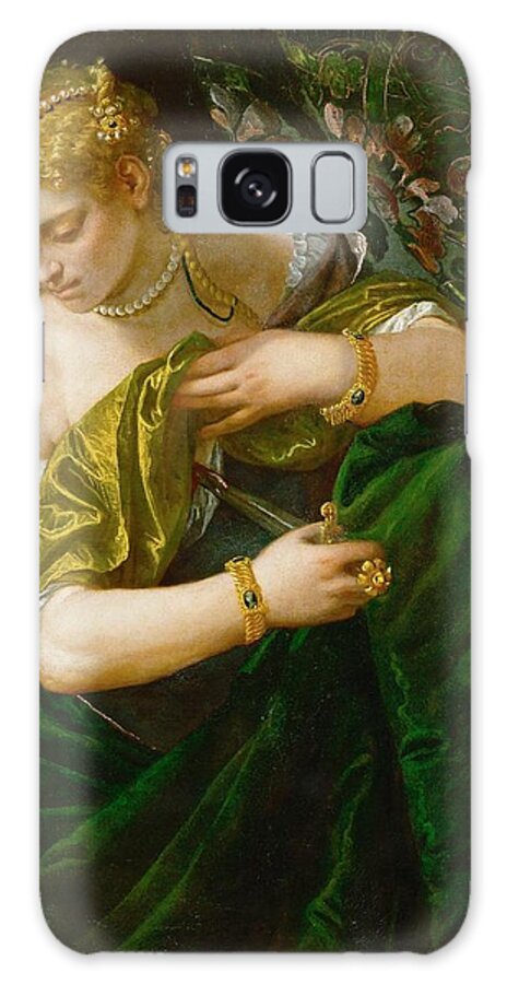 1580-1583 Galaxy Case featuring the painting Lucretia by Paolo Veronese