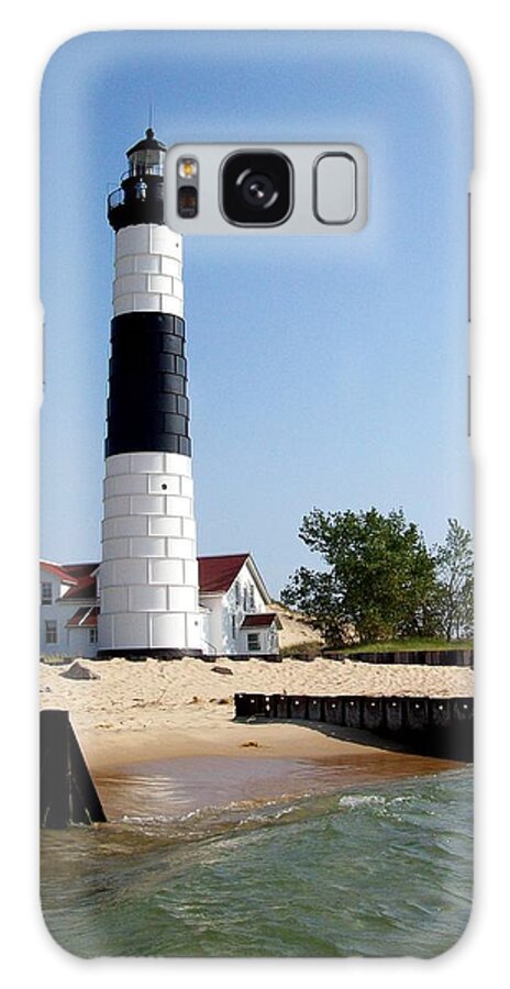 Lighthouse Galaxy Case featuring the photograph Ludington Michigan's Big Sable Lighthouse by Michelle Calkins