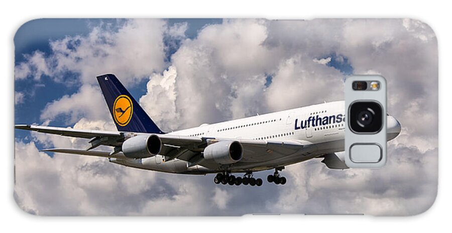 Airbus A380 Galaxy S8 Case featuring the photograph Lufthansa A380 Hamburg by Rene Triay FineArt Photos